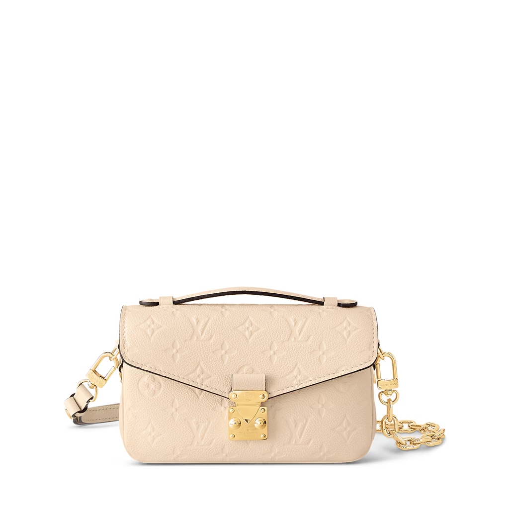 LV Pochette Métis East West Monogram Canvas Handle Crossbody Bag with Chain Strap and Leather Trim (21.5 x 13.5 x 6) cm